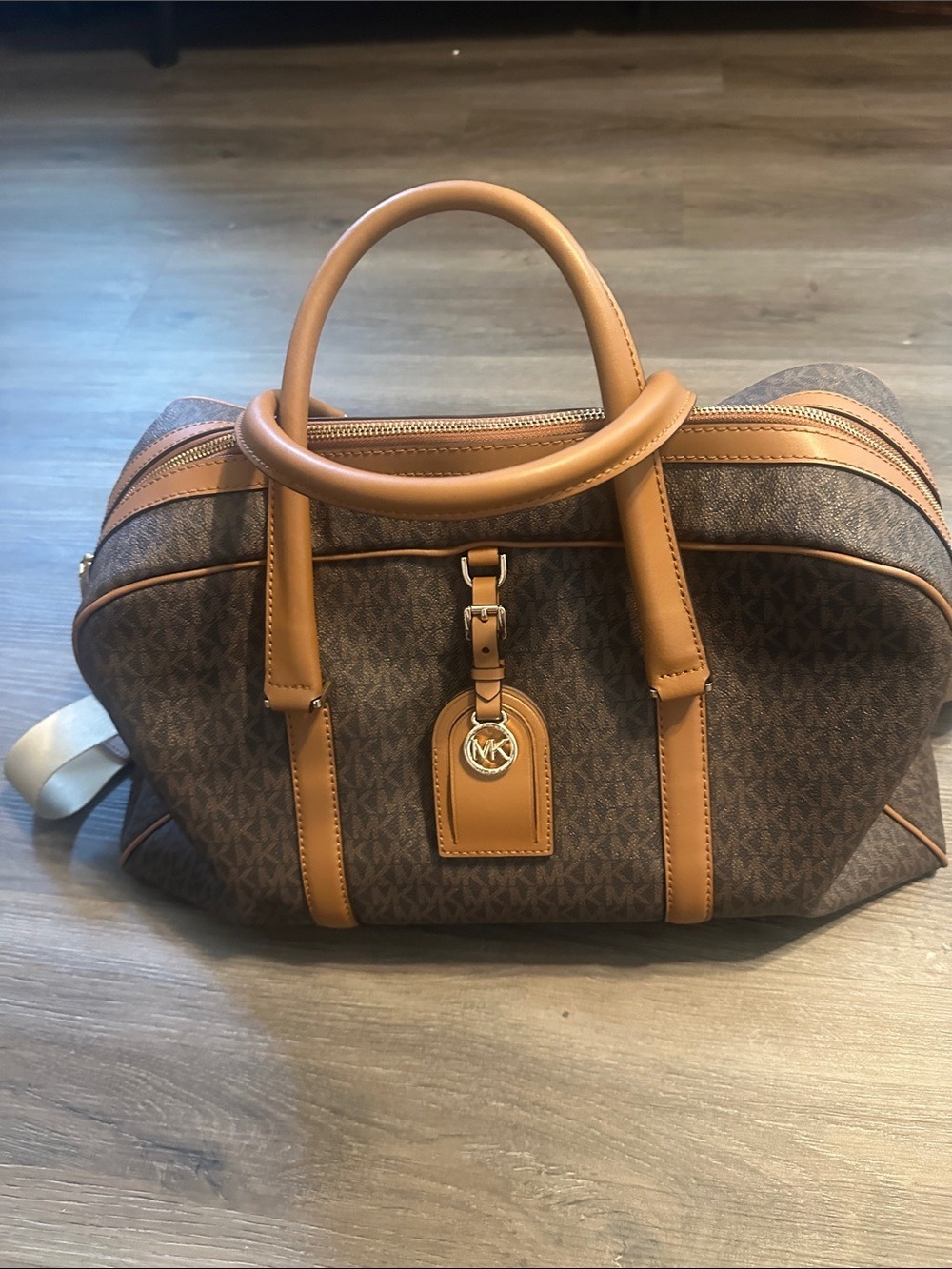 Michael Kors Brown Monogram Duffel Bag